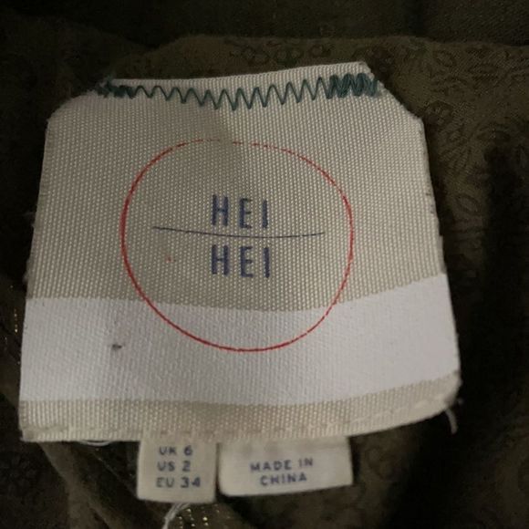 Anthropologie Hei Hei Olive Green Adelaide Jacket Size 8 and Size 2 - Picture 12 of 14